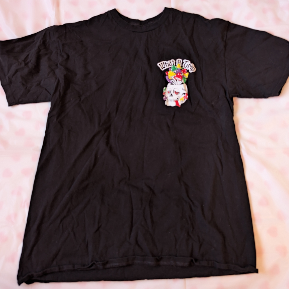 Assholes Live Forever Unisex What A Trip Graphic T-Shirt, LG Black 100% Cotton